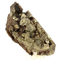 ludlamita  pirita - piedra natural de francia salsigne - mineral raro multicolor  18701 ct - certificado de autenticidad incluido  100 x 50 x 30