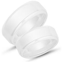 alianzas ceramica blanca 8mm mate