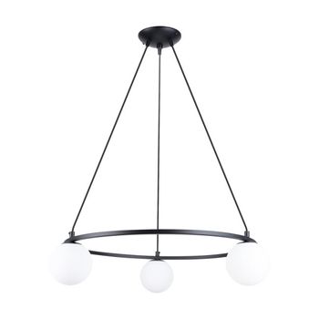 Lámpara eaus negro, 3 luces