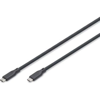 Cable USB-C Digitus 1 m USB 4.0 80 Gbps 240 W PD 3.1 Silicón Negro