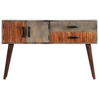 mesa consola  mesa de entrada  mesa auxiliar de madera maciza de mango gris 120x35x75 cm