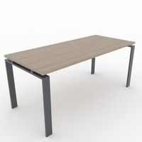mesaescritorio para teletrabajo oficina y hogar estructura marco abierto color gris grafito tablero color olmo fabricado en espana 180 x 80 cm