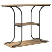 mesa consola  mesa de entrada con estante roble artesanal 101 x 35 x 805 cm