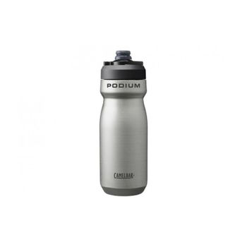 Camelbak - Bidón Podium® Acero 500 ml para ciclismo y deportes al aire libre, de acero inoxidable 18/8 con aislamiento al vacío de doble pared, mantiene frío hasta 14 horas, boquilla de gran caudal y