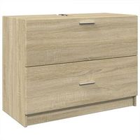 armario de lavabo madera de ingenieria roble sonoma 78x37x59 cm vidaxl