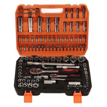 Kit De Herramientas De Reparación Mecánica Con 108 Piezas, Con Martillos De Impacto, Llave De Trampa, Llaves Allen Y Puntas De Tuerca-freno