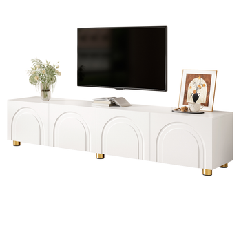 Mueble De Tv - Mueble Para Salón - Mdf Y Pb - Blanco (180x35x40cm)