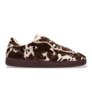 hoff para mujer 22619410 zapatillas de piel park print marron 36 plano cordones casual animal print