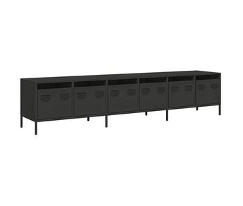 Mueble para tv - mueble tv - mesa de tv acero laminado en frío negro 202x39x43,5 cm