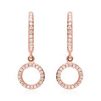 de aros mujer plata 925 chapado en oro rosa con circonita