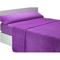 juego de sabana liso de coralina - 3 piezas - cama 105 - lila - disponible en varios tamanos y colores