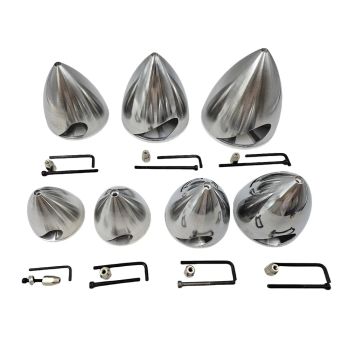 Spinner de hélice de metal de aluminio de 70 mm / 76 mm / 82 mm / 89 mm / 95 mm / 102 mm / 114 mm / 127 mm para motor de