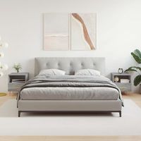 pack 2 uds mesitas noche  mesa auxiliar  mesilla madera ingenieria gris sonoma 40x35x475 cm cfw90599