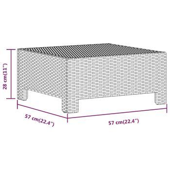 Conjunto De Salón De Patio (con Cojines, Mimbre De Poliéster Gris)