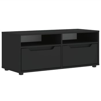Mueble De Tv Visnes Negro 100x40x38 Cm Madera De Ingeniería Vidaxl