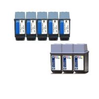 compatible multipack hp deskjet 642c printer ink cartridges 8 pack -c6614de