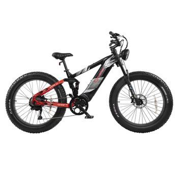 Bicicleta De Montaña Eléctrica Cyrusher Ranger 2.0 Con Neumáticos Anchos, Batería Lg De 52 V Y 20 Ah, Color Negro