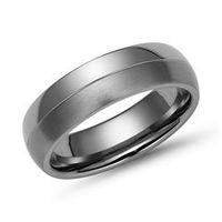 anillo titanio 6mm ancho mate y brillante