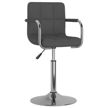 Silla De Comedor Tela Gris Oscuro Vidaxl