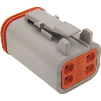 Conector de cable eléctrico carcasa Deutsch 4 pines macho gris
