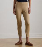 lauren ralph lauren para mujer 200631310018 pantalon de sarga de algodon y elastico beige 34 casual