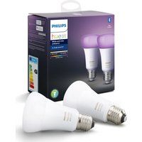 philips hue white  colour ambiance bluetooth led bulb - e27 twin pack white