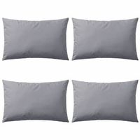 juego de 4 cojines tipo almohada para decoracion de jardin exterior 60 x 40 cm gris dec020105