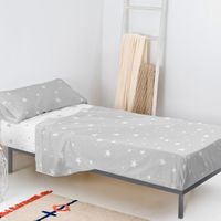 little star juego de sabanas 2 piezas gris