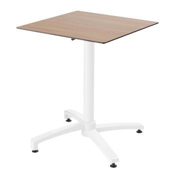 Mesa De Jardín De 60 X 60 Cm Inclinable, Laminada En Roble Claro, Opéra - Oviala