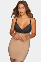 vestido faja beige con tirantes