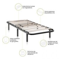 somier laminas resistente y duradero rx diamond 90x200 cm