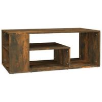 mesa de centromesa auxiliarmesa de cafe madera contrachapada roble ahumado 100x50x40 cm