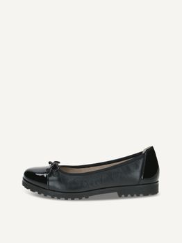 CAPRICE Ballerina, black, made of Leather, Size 36