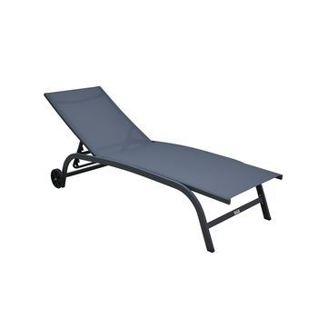 Tumbona Nailea Deluxe Con Ruedas - Antracita