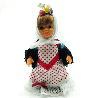 muneca regional madrilena folk artesania original coleccion 15 cmvestido tipico chulapa madrid fabricada en espana