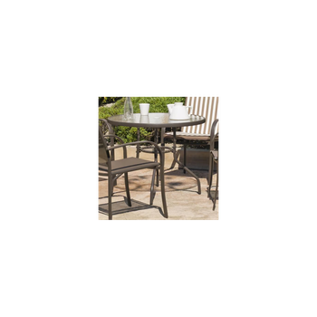 Mesa Redonda De Acero Para Jardín Y Terraza Resistente