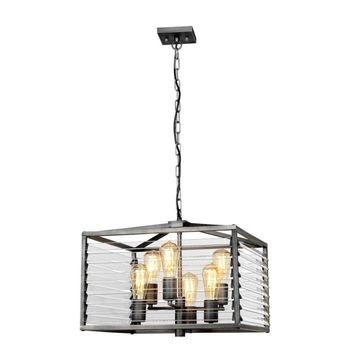 Lámpara de techo louvre (6 luces)