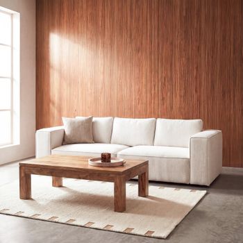 Mesa de centro de sheesham macizo de 110 cm