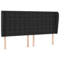 cabecero accesorio para dormir mueble dormitorio acolchado con borde lateral 203 x 23 x 118128 cm negro sintetico tdl0204486
