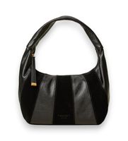 twinset para mujer 262td8201 bolso hobo de ante y piel negro osfa casual