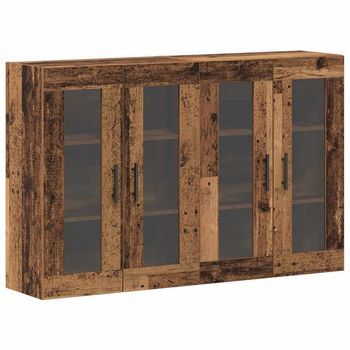 Armarios De Pared 2 Uds. Madera Envejecida 69,5 X 34 X 90 Cm Vidaxl