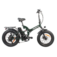 bicicleta electrica univercycle b4 bateria de 48v 125ah plegable para ciudad fat bike de 20r verde