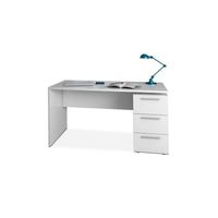 mesa de escritorio con 3 cajones 138x60 cm stylus blanco artik blanco mate 138 x 74 x 60cm cm