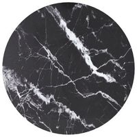 tablero de mesa diseno marmol vidrio templado negro o70x08 cm vidaxl