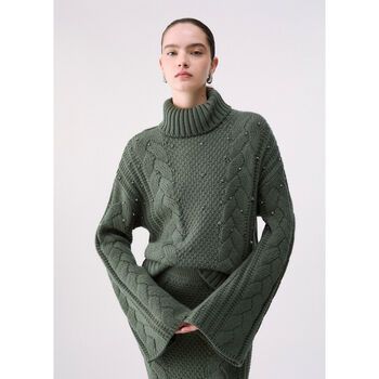 Liu Jo Jersey Jersey de cuello alto de ochos con strass para mujer