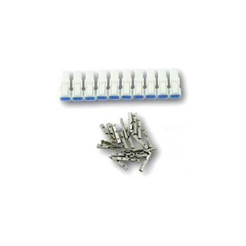 Conector de cable eléctrico macho 2 pines juego 10pcs impermeable
