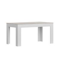 mesa de comedor uki con patas en forma de l de algomerado recubierto en melamina en color cemento 75x80x140 cm