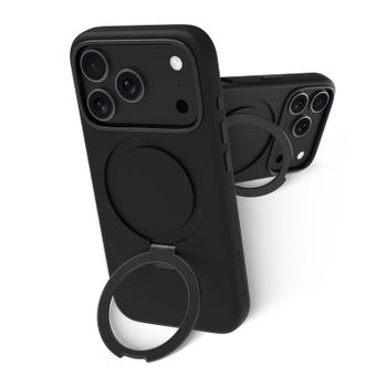 Funda para móvil Dbramante1928 Roskilde MS Kick ICON Cover Negro con soporte para iPhone 17 Pro