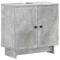 vidaxl mueble de lavabo para bano ede gris hormigon