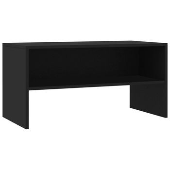 Mueble Para Tv Madera Contrachapada Negro 80x40x40 Cm Vidaxl